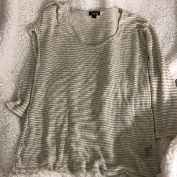 Nollie Cream & White Striped Sweater Small - Picture 3 of 4